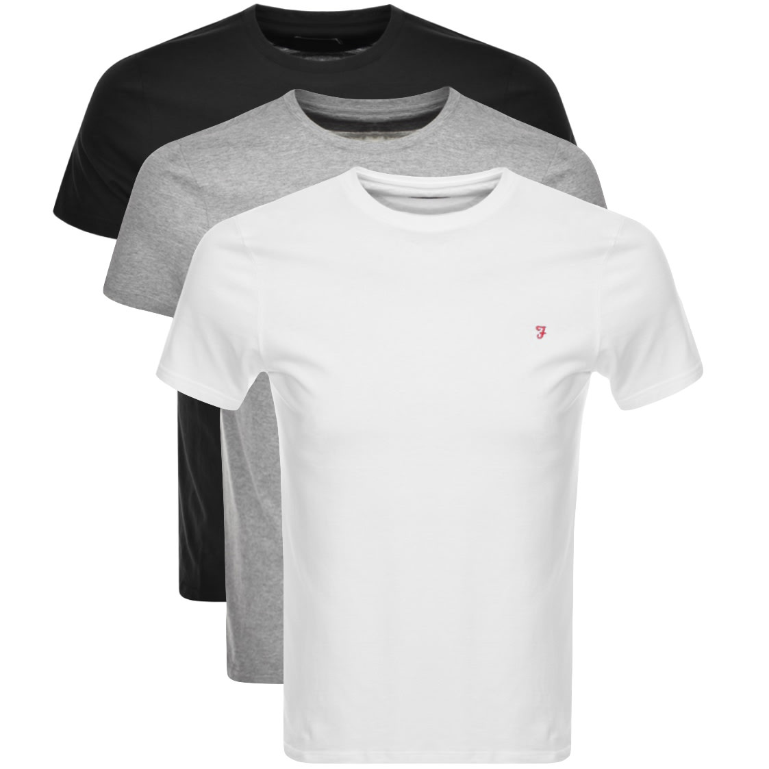 Alternative Image for ProductFarah Vintage Merion 3 Pack T Shirts Black1